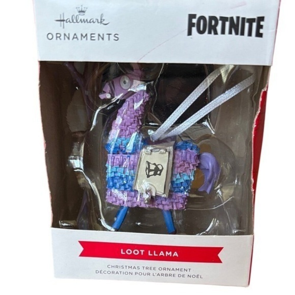 Hallmark 2021 Fortnite Loot Llama Ornament Purple and Blue Gifts Gamer NIB